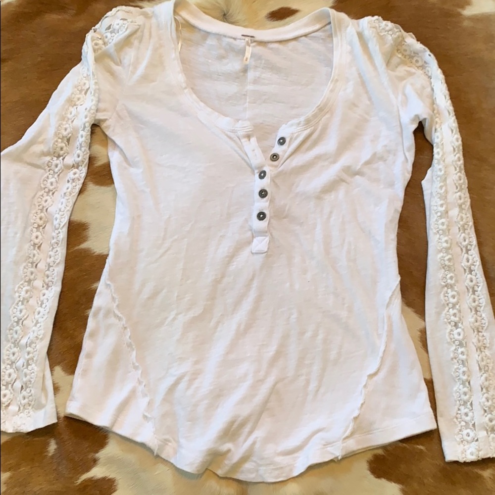 Free People Button Front Henley
